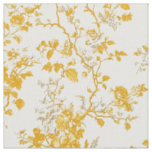 Mustard Botanical Toile