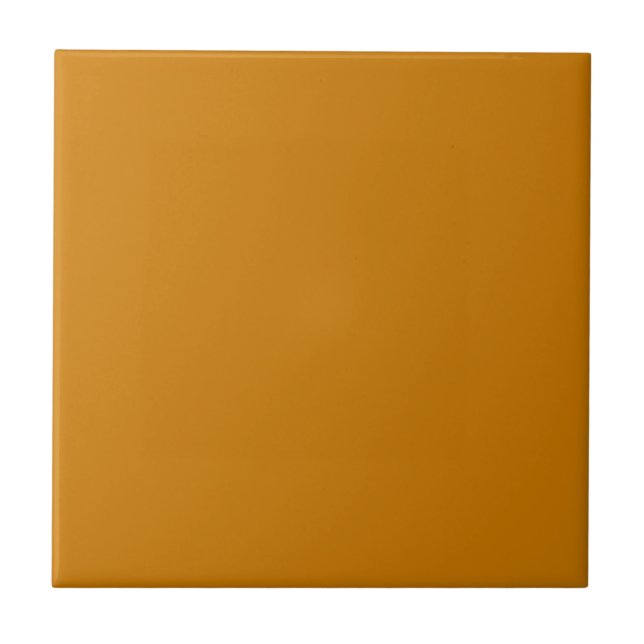 Mustard Brown Solid Color Ceramic Tile (Front)