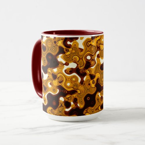 Mustard  Burgundy Combo Mug