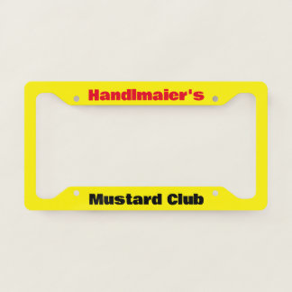 Mustard Club License Plate Frame