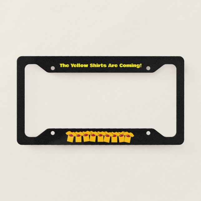 Mustard Club Yellow Shirts License Plate Frame (Front)