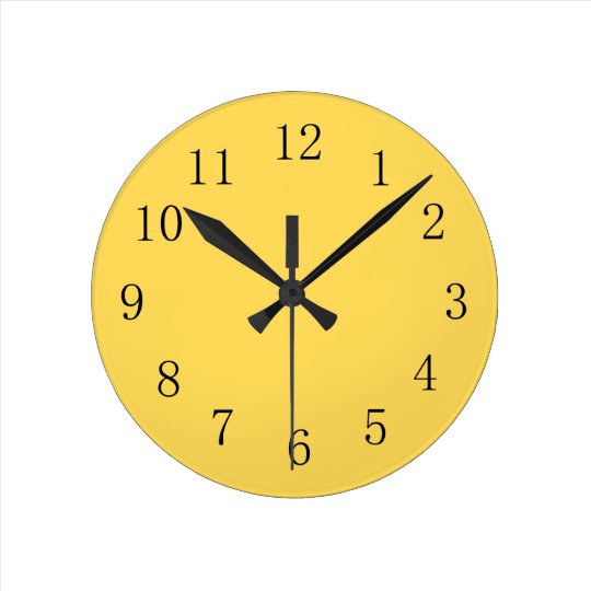 Mustard Color Yellow Kitchen Wall Clock Zazzle Mustard Color Yellow Kitchen Wall Clock