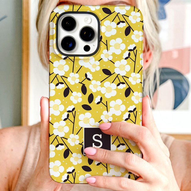 Mustard Floral Monogram Case (Creator Uploaded)