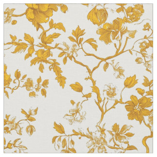 Mustard Floral Sprigs Fabric