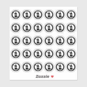 Mustard Free Wedding Place Card Mini Food Allergy Sticker