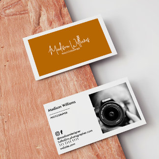 Mustard Gold Photographer Photo Business Card
