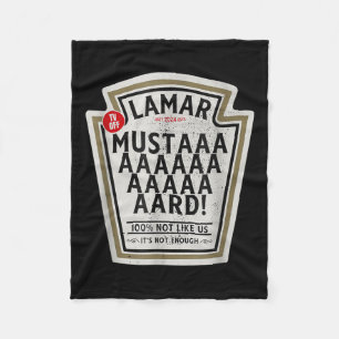 Mustard Lamar Tv Off Use Your Heart Funny Mustard Fleece Blanket