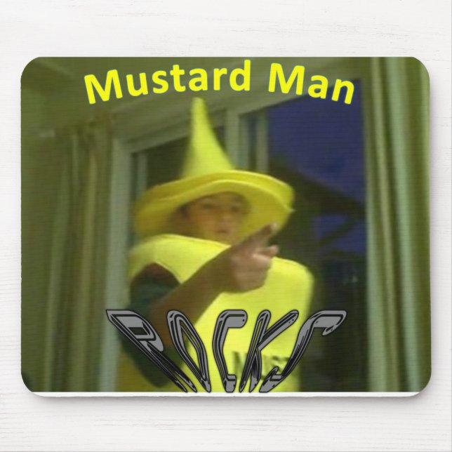 mustard man mouspad mouse pad (Front)