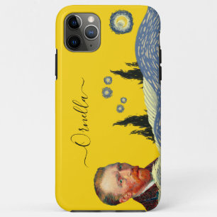 mustard modern vincent artist lemon text editable iPhone 11 pro max case