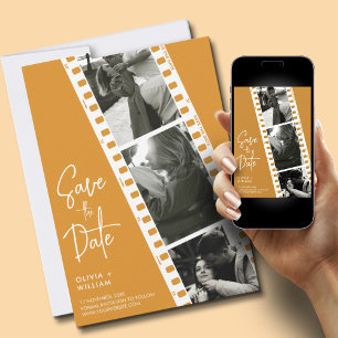 Mustard Photo Booth Save The Date Invitation 