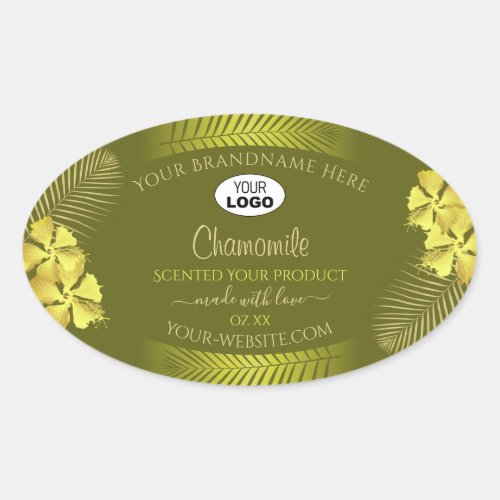 Mustard Product Labels Yellow Hawaii Flowers Logo