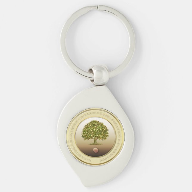 Mustard Seed Accessories, Baptism gift, Faith gift Keychain (Front)