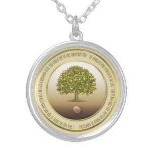Mustard Seed jewelry, Baptism pendant, Faith Silve Silver Plated Necklace