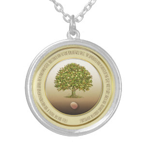 Mustard Seed jewelry, Baptism pendant, Faith Silve Silver Plated Necklace