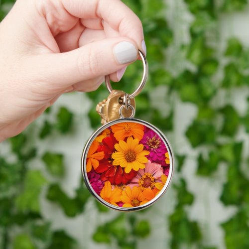 Mustard Seed Keychain Real Dried Flowers