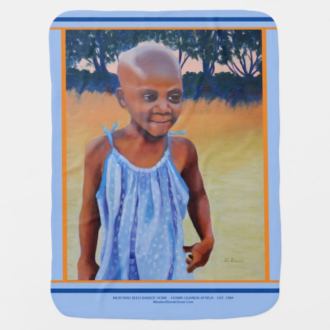 MUSTARD SEEDS GROW–LAP BLANKET  BY JC PEACOCK (Front)