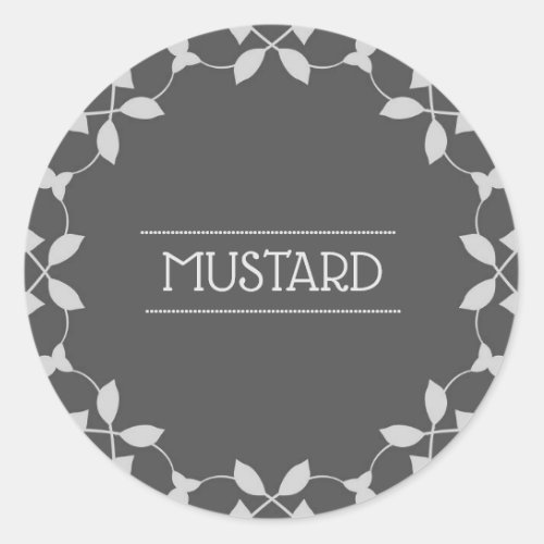 Mustard Spice Jar Labels Stickers