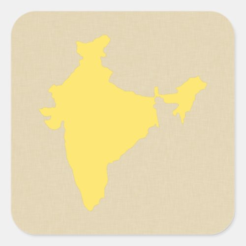 Mustard Spice Moods India Square Sticker