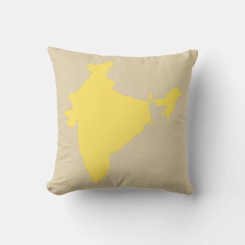 Mustard Spice Moods India Throw Pillow