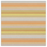 Mustard &amp; Terracotta  Earth Tone Horizontal Stripe Fabric