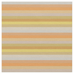 Mustard & Terracotta  Earth Tone Horizontal Stripe Fabric