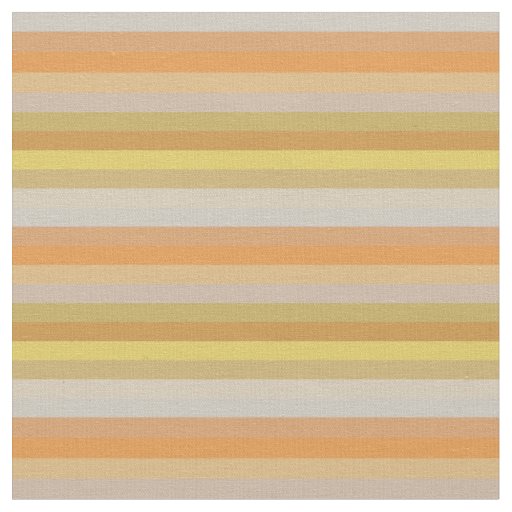 Mustard & Terracotta  Earth Tone Horizontal Stripe Fabric