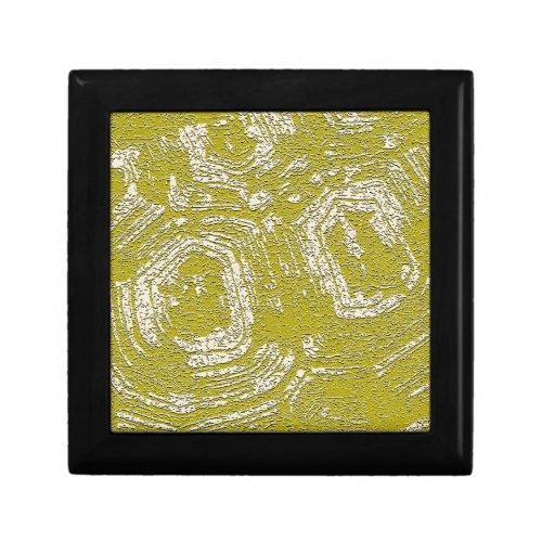 Mustard Tortoise Shell abstract print by LeahG Keepsake Box