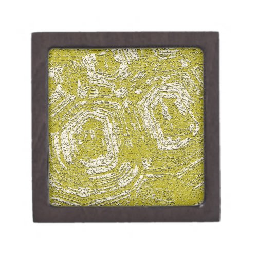 Mustard Tortoise Shell abstract print by LeahG Keepsake Box