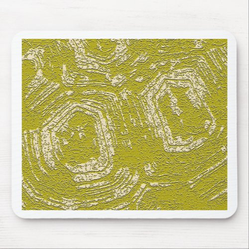Mustard Tortoise Shell abstract print by LeahG Mouse Pad