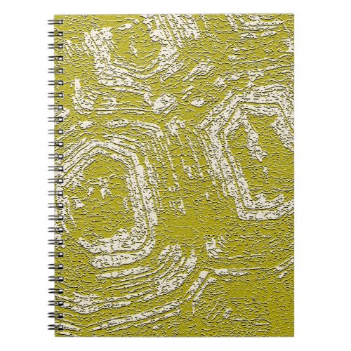 Mustard Tortoise Shell abstract print by LeahG Notebook