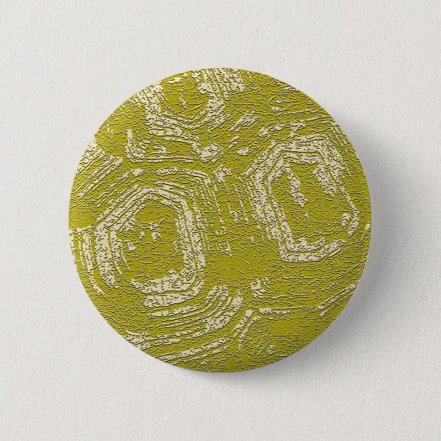 Mustard Tortoise Shell abstract print by LeahG Pinback Button (Front)
