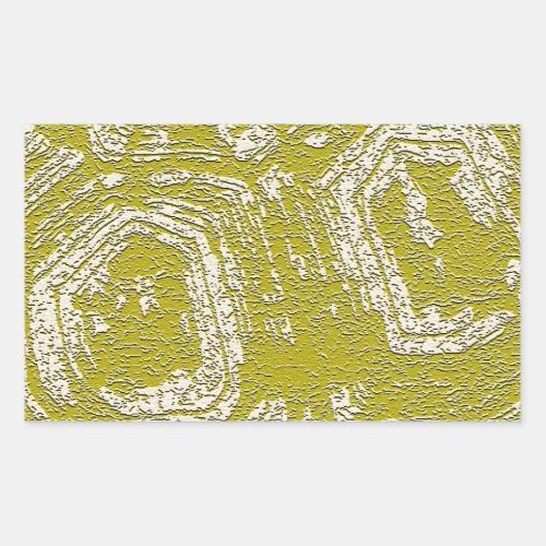 Mustard Tortoise Shell abstract print by LeahG Rectangular Sticker