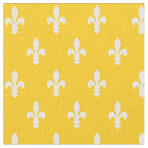 Mustard Victorian Fleur de Lys Fabric