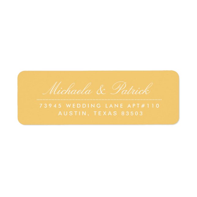 Mustard Yellow and Charcoal Gray Address Labels (Front)