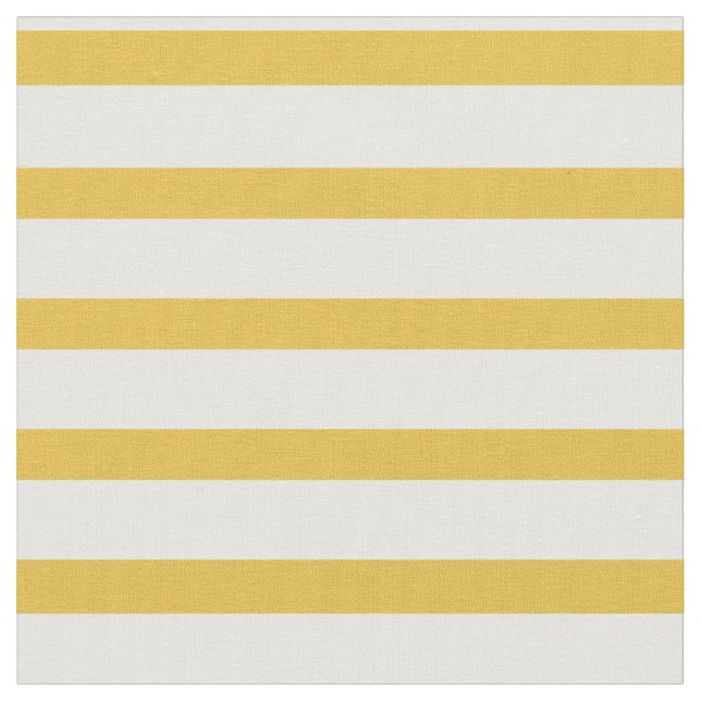 Mustard Yellow and White Stripe Fabric (Close Up)