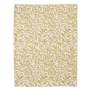 Mustard Yellow and White Willow Bough Duvet Cover