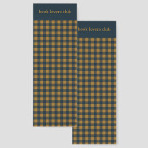 Mustard Yellow Black Abstract Retro Buffalo Plaid