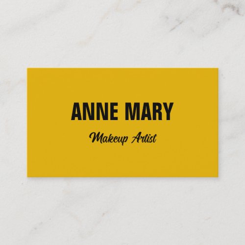 Mustard Yellow Black Colorful Bright Professional Business Card