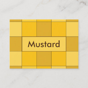 Mustard Yellow Checkerboard Business Card