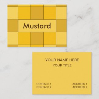 Mustard Yellow Checkerboard Mustard 