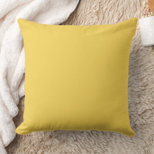 Mustard Yellow Color Throw Pillow