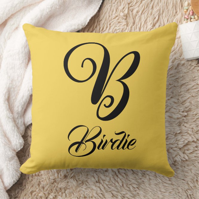 
Chartreuse Yellow Color - Cool Name & Monogrammed Throw Pillows