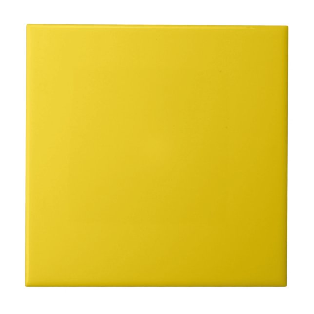 Mustard Yellow Dark Yellow Color Solid Background Tile (Front)