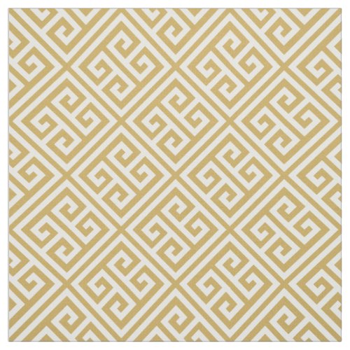 Mustard Yellow Greek Key Pattern Fabric