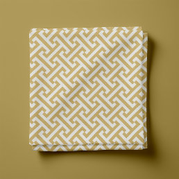 Mustard Yellow Greek Key Pattern Fabric