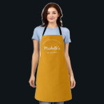 Mustard Yellow Homemade with Love Custom Kitchen Apron<br><div class="desc">Mustard Yellow Homemade with Love Custom Kitchen Apron – Your Baking Essential Step into the kitchen with style and passion, wearing this personalized Mustard Yellow Homemade with Love apron. Designed to inspire and delight, this apron is the perfect companion for anyone who loves to create delectable treats, whether for personal...</div>