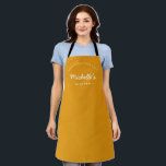 Mustard Yellow Homemade with Love Custom Kitchen Apron<br><div class="desc">Mustard Yellow Homemade with Love Custom Kitchen Apron – Your Baking Essential Step into the kitchen with style and passion, wearing this personalized Mustard Yellow Homemade with Love apron. Designed to inspire and delight, this apron is the perfect companion for anyone who loves to create delectable treats, whether for personal...</div>