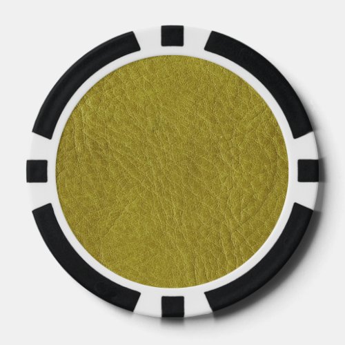 Mustard Yellow Leather Texture Poker Chips