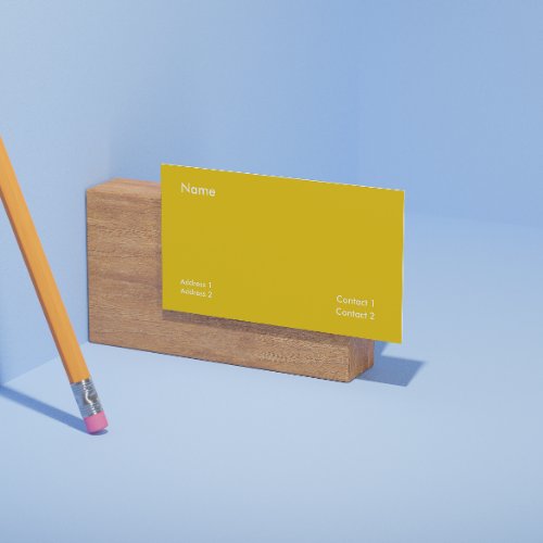 Mustard yellow _minimalist business card