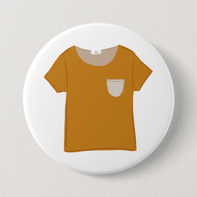 Mustard Yellow Minimalist Top Button (Front)